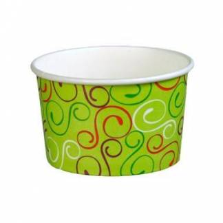 Isb&aelig;ger 120/160 ml 4 oz &Oslash;79x43 mm Pap Green twiddle