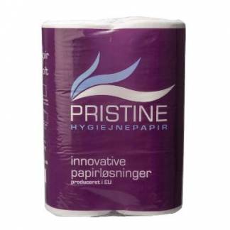 Toiletpapir Pristine Extra Soft 2-lag &Oslash;11xB9.8cmxL48m Perforeret Nyfiber Hvid