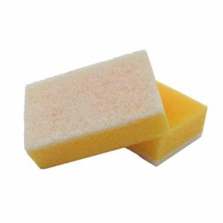 Multisvamp Mini 9x6x3 cm med Skrues&aring;l Gul/Hvid