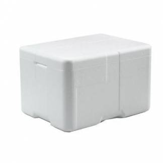 Termokasse 17 ltr 40x30x25 cm Coolsafe Medium med L&aring;g EPS Hvid