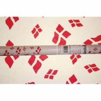 Dug Rulledug 1.2x8 m Papir Damask kvalitet Hvid med flag