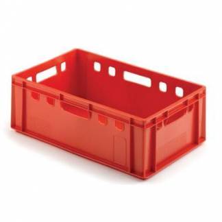 Plastkasse E-2 600x400x200mm r&oslash;d