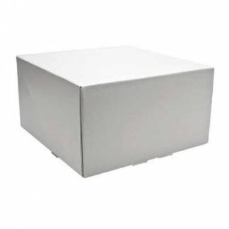 Kage&aelig;ske h&aelig;ngslet l&aring;g h&oslash;j L220xB220xH120mm pap med &aring;ben front uden rude hvid