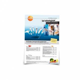 F&oslash;devareplakat Testo A3 med Info om kritiske temperaturer