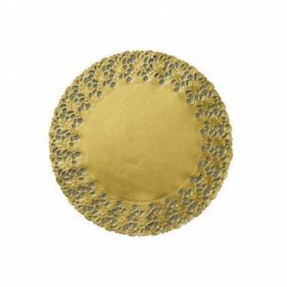Kagepapir &Oslash;36 cm Rund Udstanset Guld