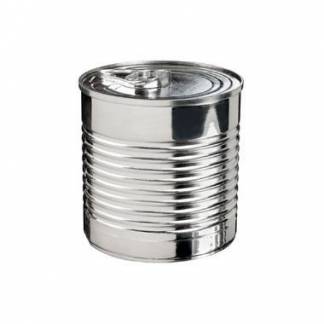 Konservesd&aring;se 220 ml &Oslash;74x70 mm med L&oslash;st l&aring;g PS S&oslash;lv