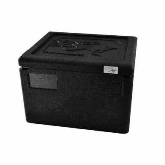 Termokasse K&aelig;nga 19 ltr 1/2 GN 39x33x28 cm med L&aring;g EPP Sort
