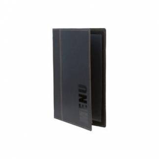 Menu Kortholder A5 25x19 cm Securit Trendy viser 4 A5 sider L&aelig;deromslag Sort