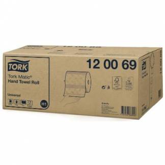 H&aring;ndkl&aelig;derulle Tork Matic Universal H1 System 2-lag &Oslash;19xB21cmxL150m M/Hylse Hvid