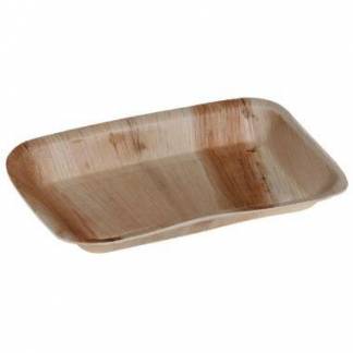 Tallerken Fad 24x16x2.5 cm Rektangul&Atilde;&brvbar;r Bionedbrydelig Palmeblad