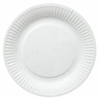 Paptallerken Catersource Ø15cm Bionedbrydelig Hvid