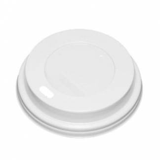 Plastl&Atilde;&yen;g Catersource &Atilde;&tilde;90 mm H&Atilde;&cedil;j med drikkehul Hvid til Kaffeb&Atilde;&brvbar;ger