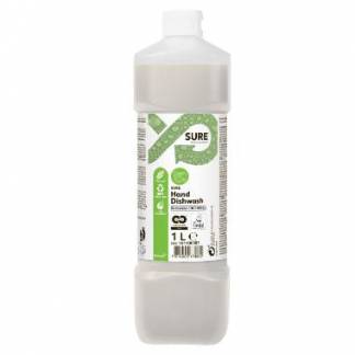 H&aring;ndopvask SURE Dishwash Plantebaseret uden Farve/Parfume 1 ltr