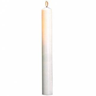 Alterlys &Oslash;80x650 mm Br&aelig;ndetid 170 timer Ren stearin Hvid