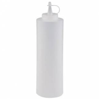 Plastflaske 700 ml &Oslash;7x24 cm med Tud/Skruel&aring;g Klar