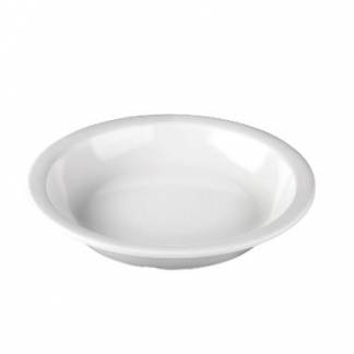 Tallerken &Oslash;19 cm Dyb Smal fane Melamin Hvid
