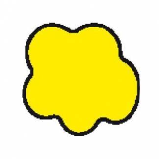 Etiket 48x45mm Stor Sky DT Gul/Sort Permanent Lim til p&aring;tryk