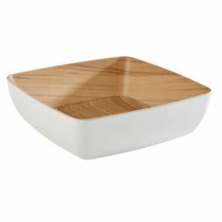 Sk&aring;l Frida 2.65 ltr 25x25x7.5 cm Melamin Hvid/Tr&aelig;look