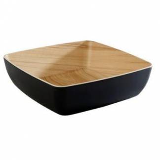 Sk&aring;l Frida 2.65 ltr 25x25x7.5 cm Melamin Sort/Tr&aelig;look