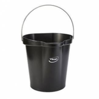 Spand Vikan Hygiejne 12 ltr Sort Reng&oslash;ring/f&oslash;devarekontakt