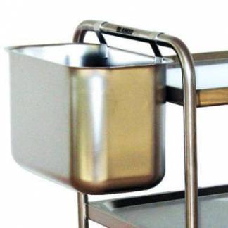 Affaldsbeholder 40x20x25 cm Rustfri st&aring;l til Rullevogn