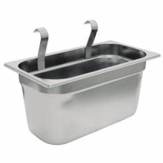 Bestikbeholder 32.5x17.5x15 cm Rustfri st&aring;l til Rullevogn