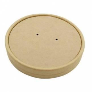 Papl&Atilde;&yen;g &Atilde;&tilde;96 mm Plast p&Atilde;&yen; indersiden Brun til Soup-To-Go b&Atilde;&brvbar;ger 25/35/50 cl