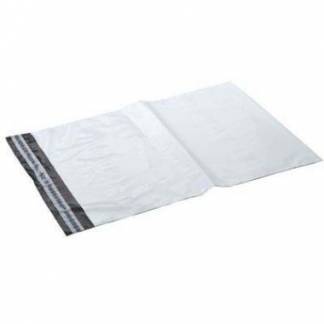Forsendelsespose ( C ) 400x600+50 mm med Limluk LDPE Hvid/Sort