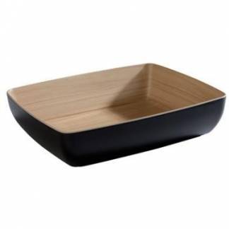 Sk&aring;l Frida 4 ltr 32.5x26.5x7.5 cm Melamin Sort/Tr&aelig;look