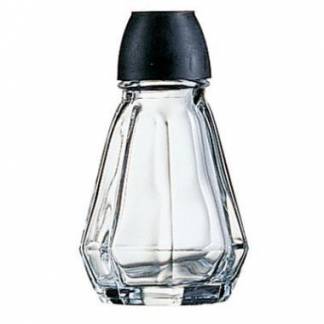 Salt/Peberb&oslash;sse Damier &Oslash;4.9x7.3 cm Glas/Sort plast l&aring;g