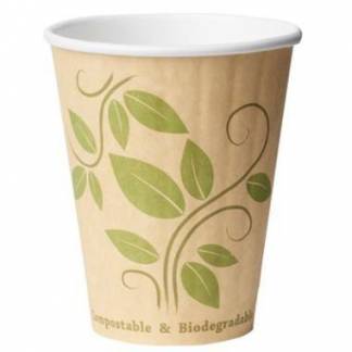 Kaffeb&Atilde;&brvbar;ger Pap/PLA  ECO 25 cl &Atilde;&tilde;80 mm double wall Bionedbrydelig