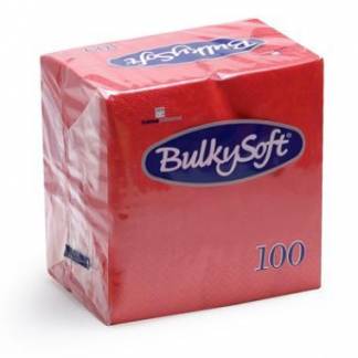Serviet Bulkysoft 24x24 cm 2-lag R&oslash;d