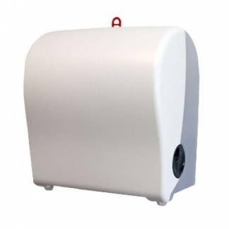 Dispenser H&aring;ndkl&aelig;derulle Pristine Autocut Max &Oslash;19.5cm B19.5-20.5cm Plast Hvid