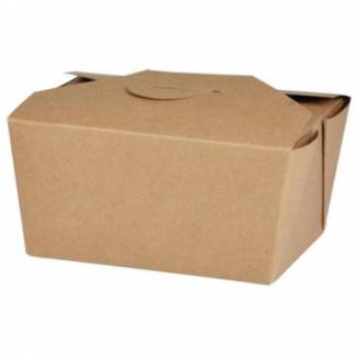 Takeaway æske 600 ml biocoating brun 400 stk.