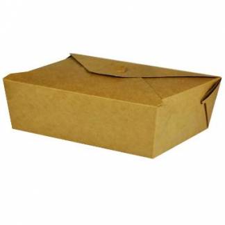 Takeaway æske 1200 ml med biocoating brun 200 stk. 