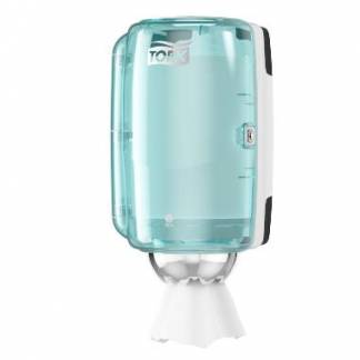 Dispenser H&aring;ndkl&aelig;derulle Tork M1 Mini Plast Hvid/Turkis