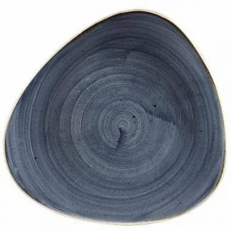 Tallerken Stonecast 26.5 cm Trekant Porcel&aelig;n Bl&aring;b&aelig;r
