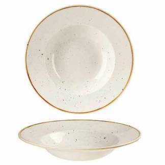 Sk&aring;l Stonecast 46.8 cl &Oslash;28x3.7 cm Bred fane Porcel&aelig;n Vanilje