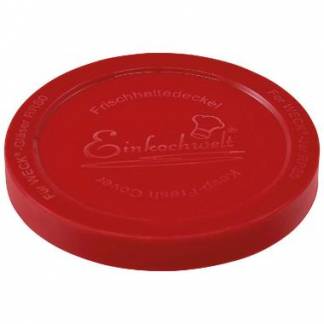 L&aring;g Weck &Oslash;8.6 cm til Patentglas. Silikone R&oslash;d