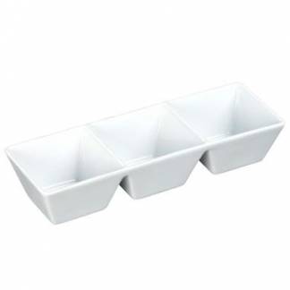 Sk&aring;l 3-i-1 180x60x35 mm Porcel&aelig;n Hvid