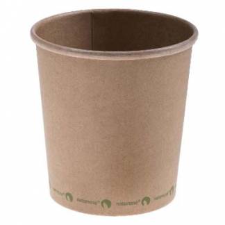 B&Atilde;&brvbar;ger Pap/CPLA Soup-To-Go 480 ml 16 oz &Atilde;&tilde;98x102 mm Bionedbrydelig Brun