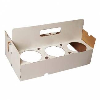 B&Atilde;&brvbar;rebakke 318x186x72 mm til 6 &Atilde;&cedil;l og 8 shots Neutral hvid