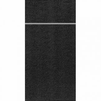 Serviet Duniletto airlaid 40x48cm til bestik Sort