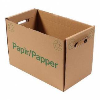 Papkasse 440x244x300 mm Brun med Tryk til Returpapir