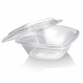 Salatbakke 960 ml 192x192x78 mm L&oslash;st l&aring;g Bionedbrydelig PLA Klar