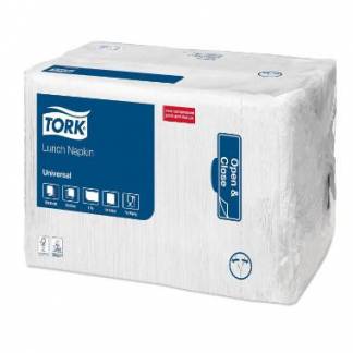 Serviet Tork 32,5x32,5cm 1-lag Hvid