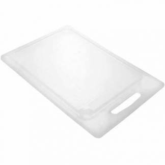 Sk&aelig;rebr&aelig;t med saftrille 456x311x10 mm PE Plast Hvid