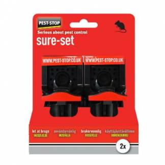 Skadedyrsbek&aelig;mpelse Pest-Stop Sure-set musef&aelig;lde plast sort 2 stk