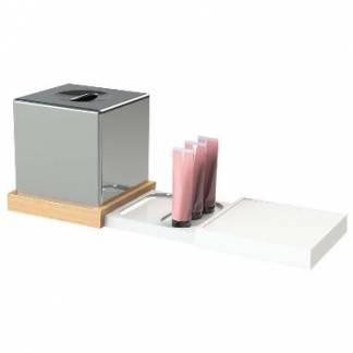 Bakke til Hotelv&aelig;relse 295x155x25 mm Melamin Hvid