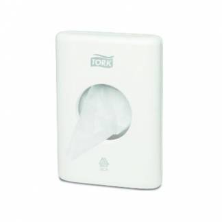 Dispenser Hygiejneposer Tork B5 Plast Hvid Pose p&aring; 11975